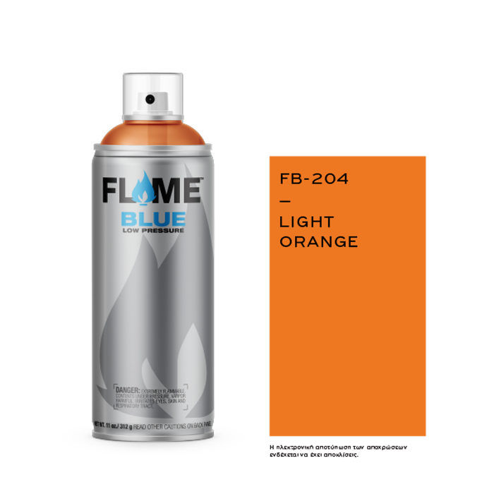 Spray Flame Blue 400ml, Light Orange
